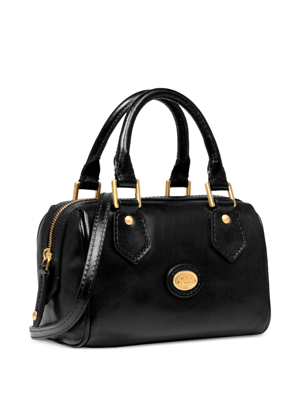 The Bridge Boston leren shopper Zwart