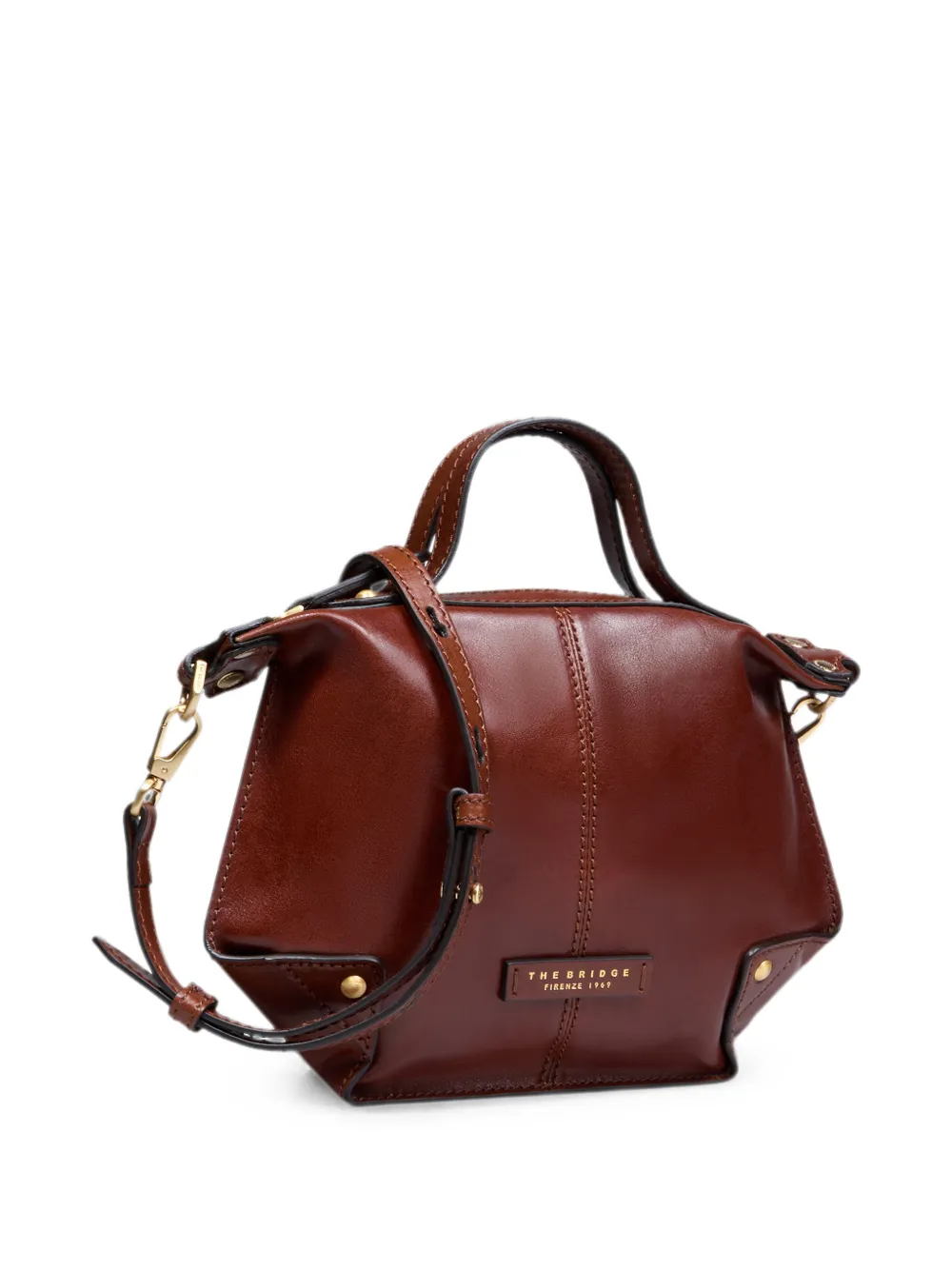 The Bridge Unica leren shopper Bruin