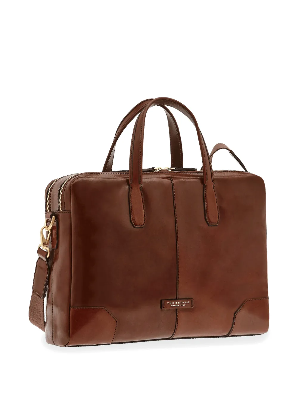 The Bridge Vespucci Leather Briefcase In Brown