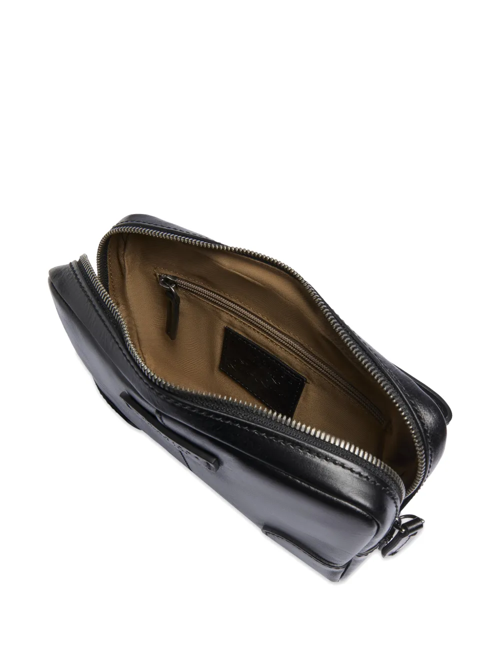 The Bridge Vespucci leren clutch met rits Zwart