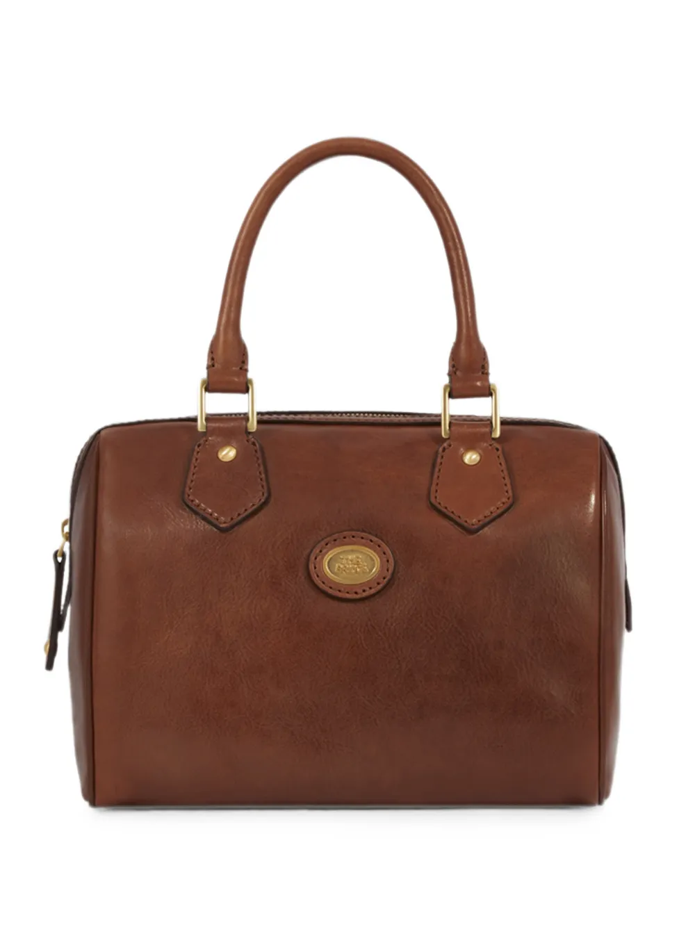 The Bridge leather Bauletto should strap tote bag - Marrone