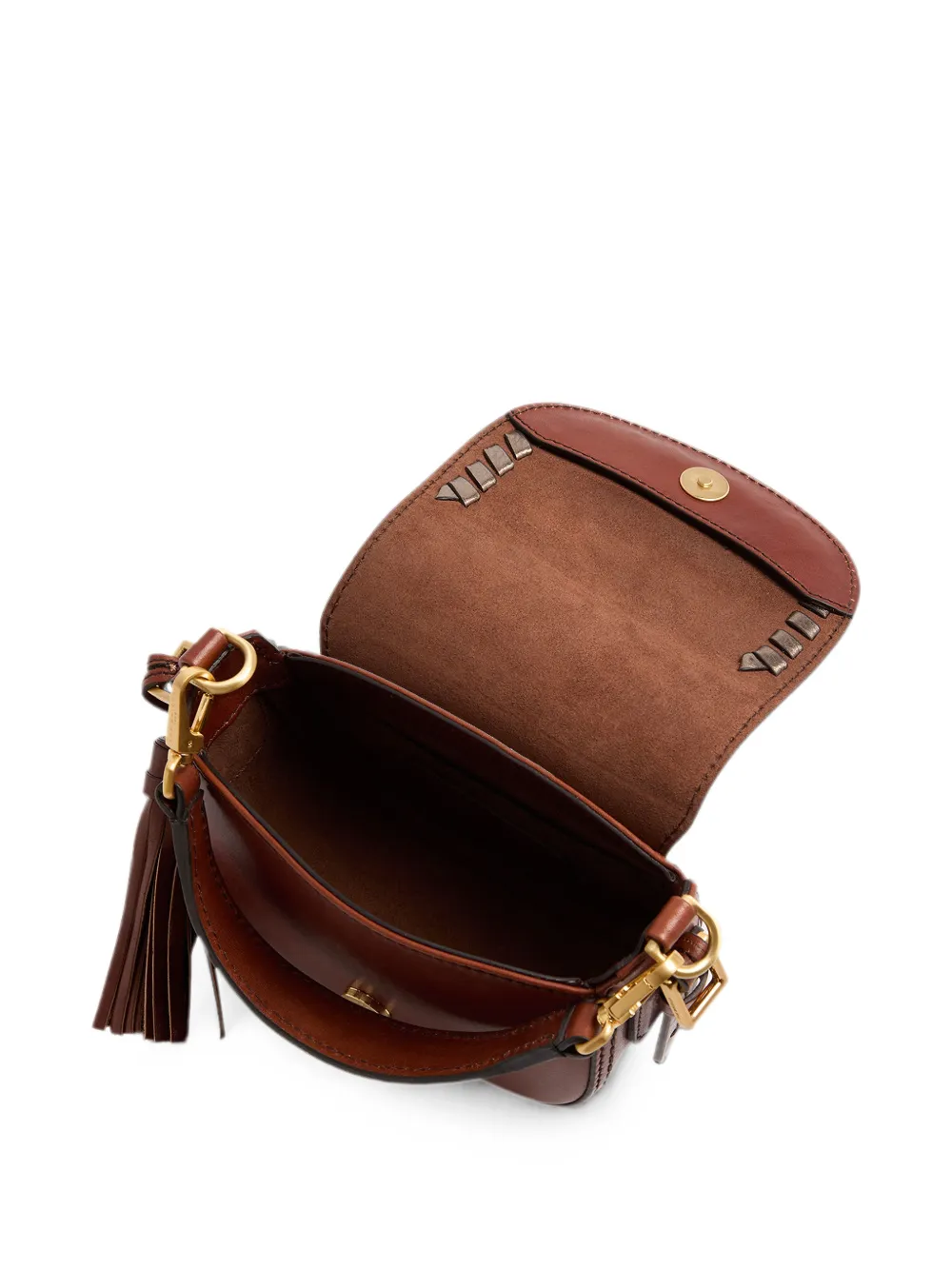 The Bridge Pearl District Holiday Edition leren schoudertas Bruin