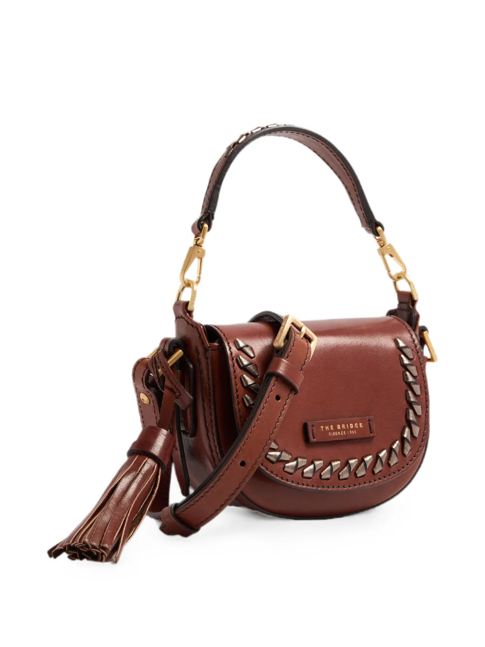 The Bridge Pearl District Holiday Edition leren schoudertas Bruin