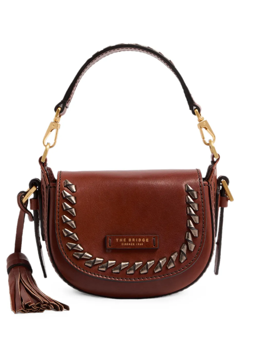The Bridge Pearl District Holiday Edition leather shoulder bag - Marrone