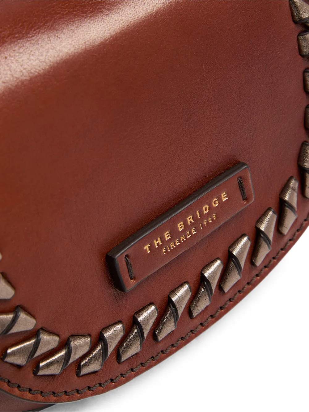 The Bridge Pearl District Holiday Edition leren schoudertas Bruin
