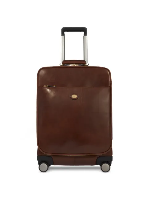 The Bridge logo-plaque leather suitcase