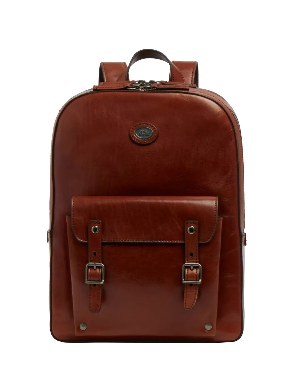 The Bridge Buckle-detail Leather Backpack In Brown
