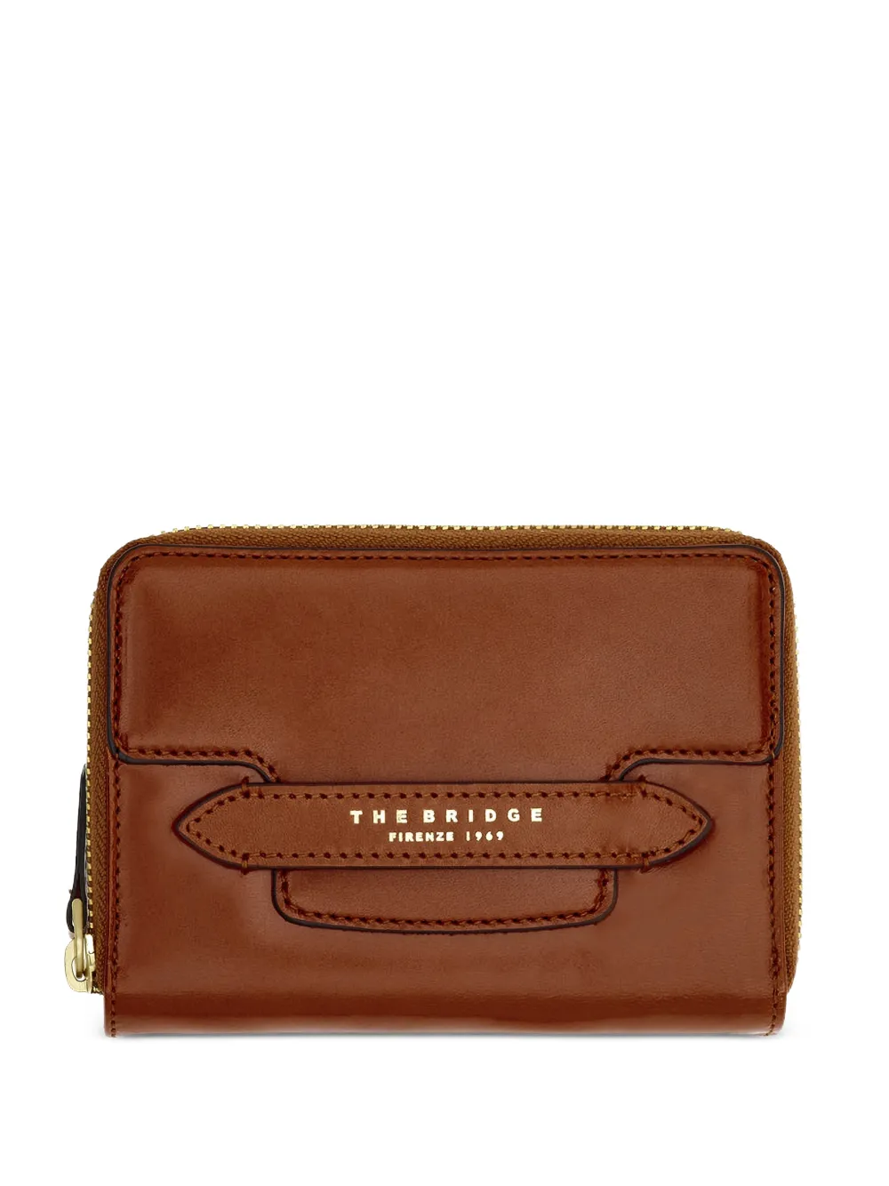 The Bridge Portafoglio in pelle con zip - Marrone