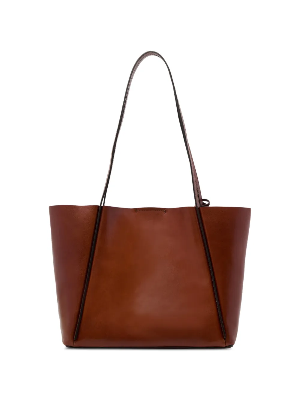 The Bridge Leren shopper met verwijderbare buidel Bruin