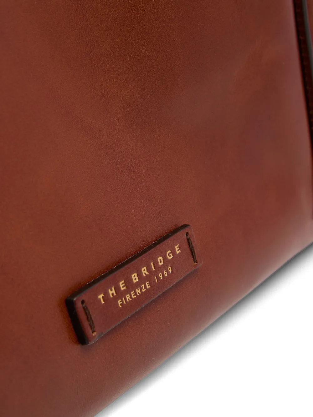 The Bridge Leren shopper met verwijderbare buidel Bruin