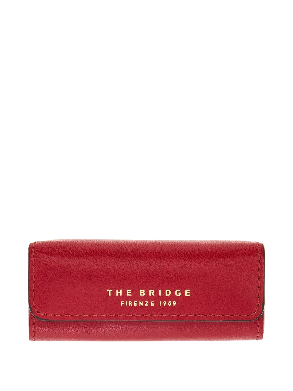 The Bridge logo-print leather lipstick case - Rosso