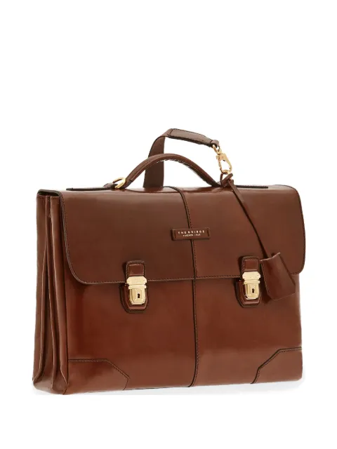 The Bridge leather push-lock briefcase