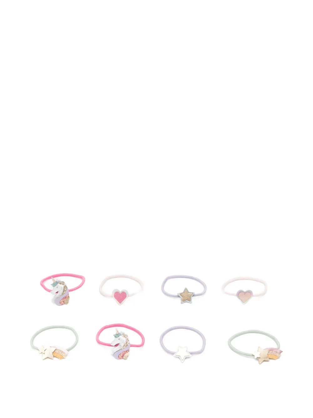 mimi & lula glitter-embellished unicorn hair ties - Viola