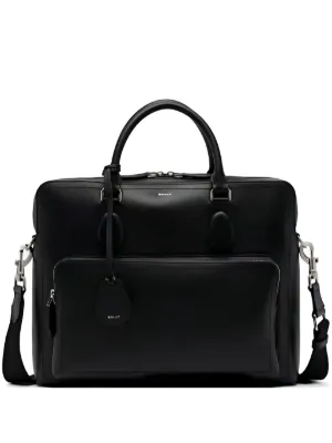 PRADA ブラックケース Prada logo-plaque Briefcase | Black | FARFETCH