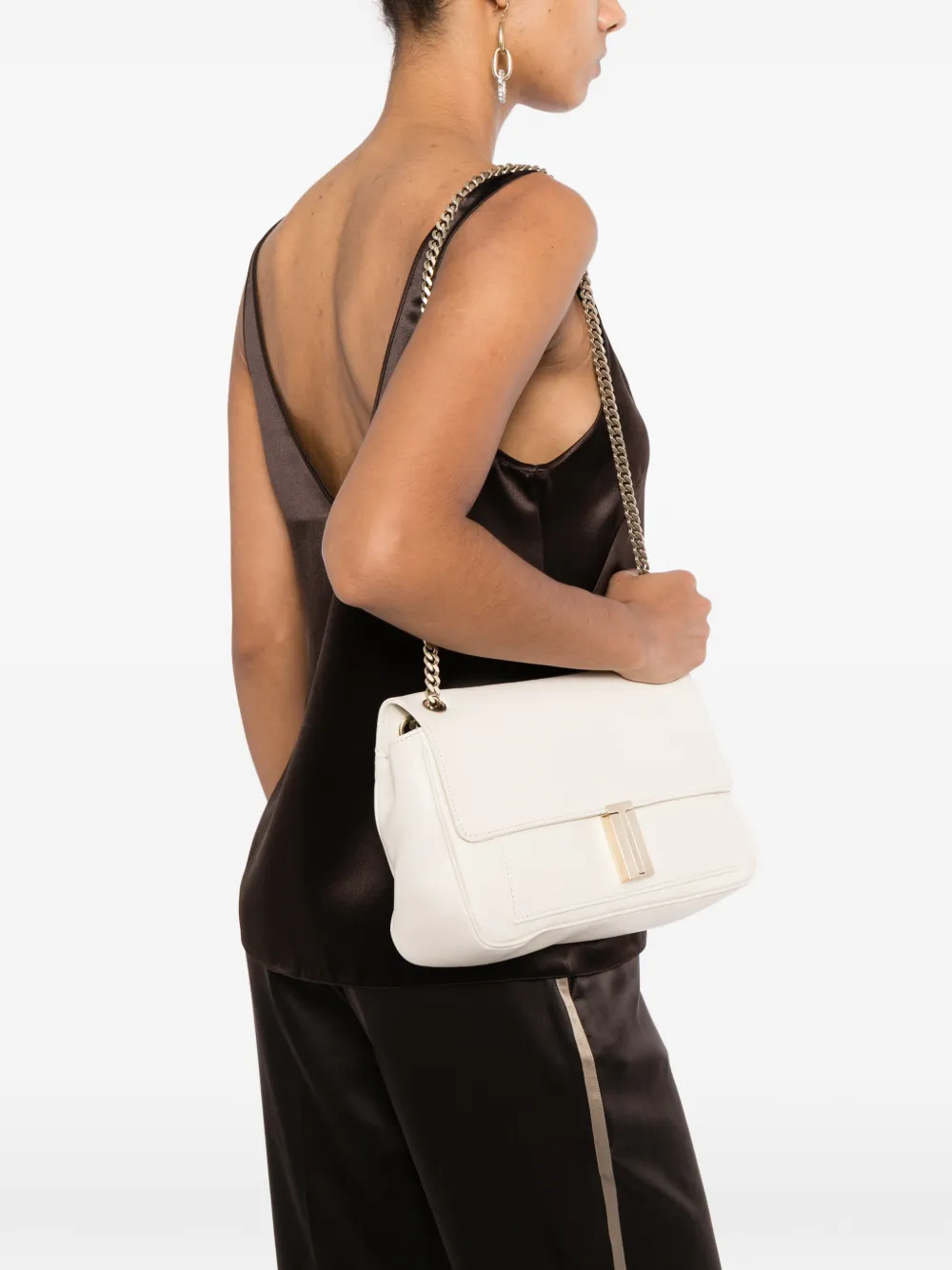 TOM FORD Mia schoudertas met ketting Beige