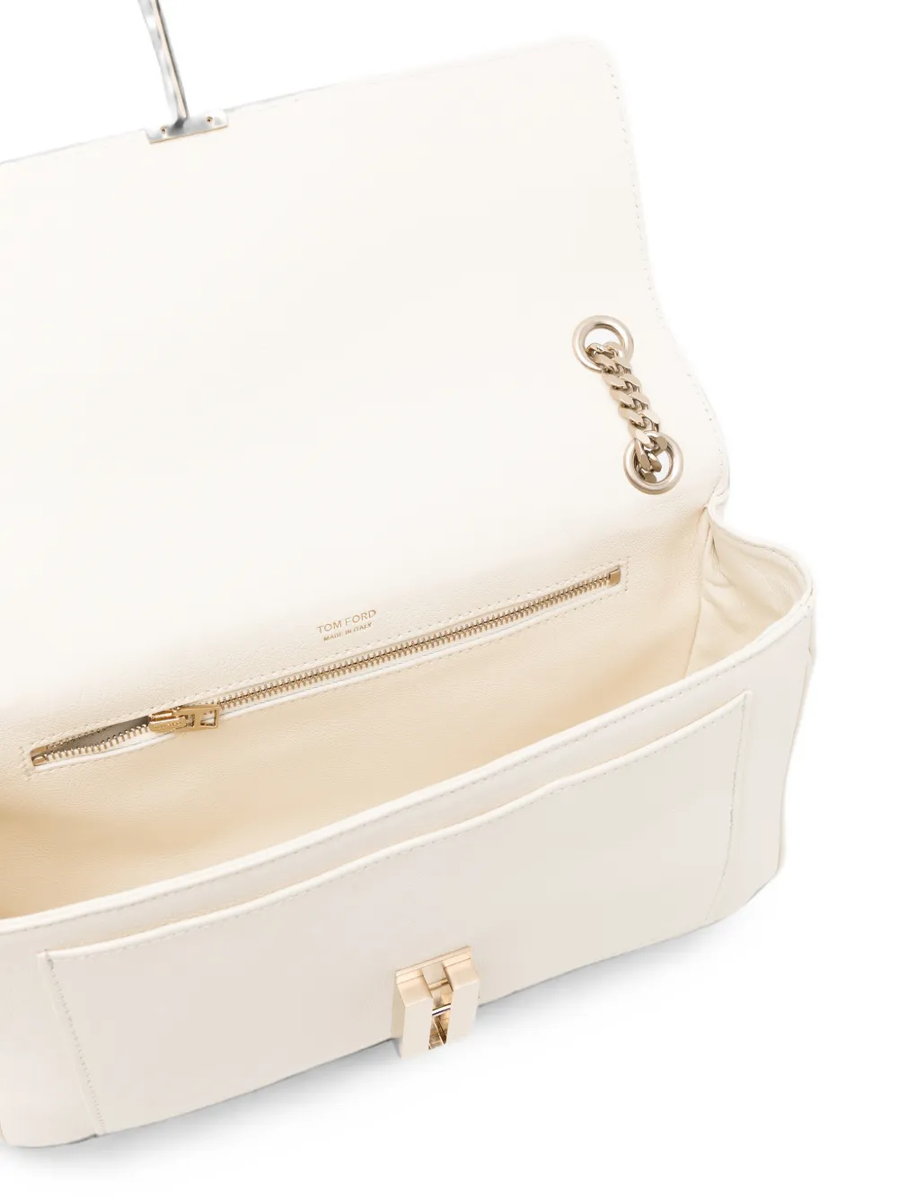 TOM FORD Mia schoudertas met ketting Beige