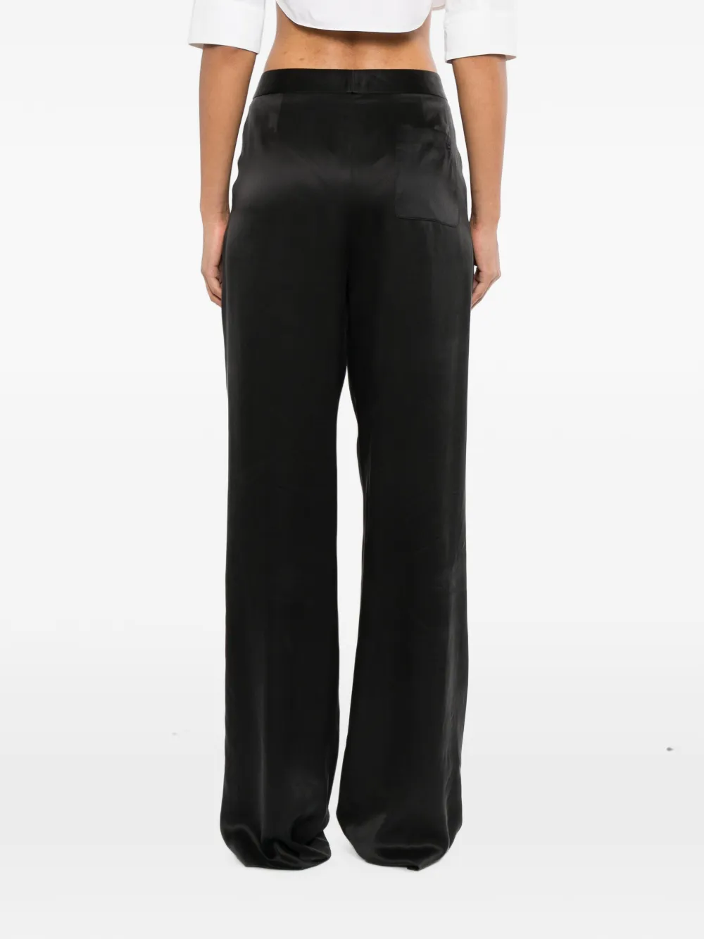 TOM FORD silk pleated trousers Zwart
