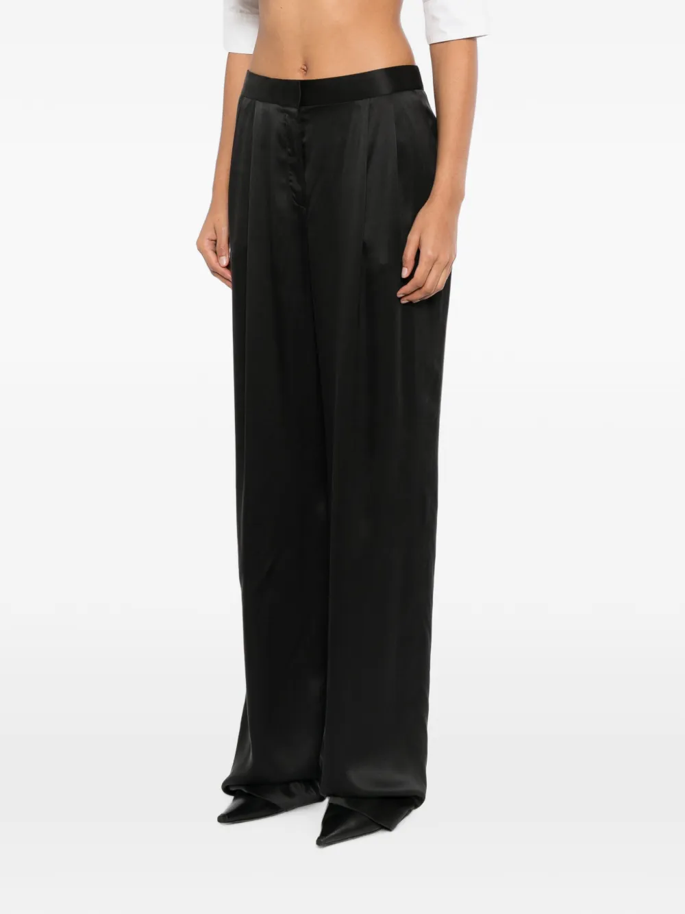 TOM FORD silk pleated trousers Zwart