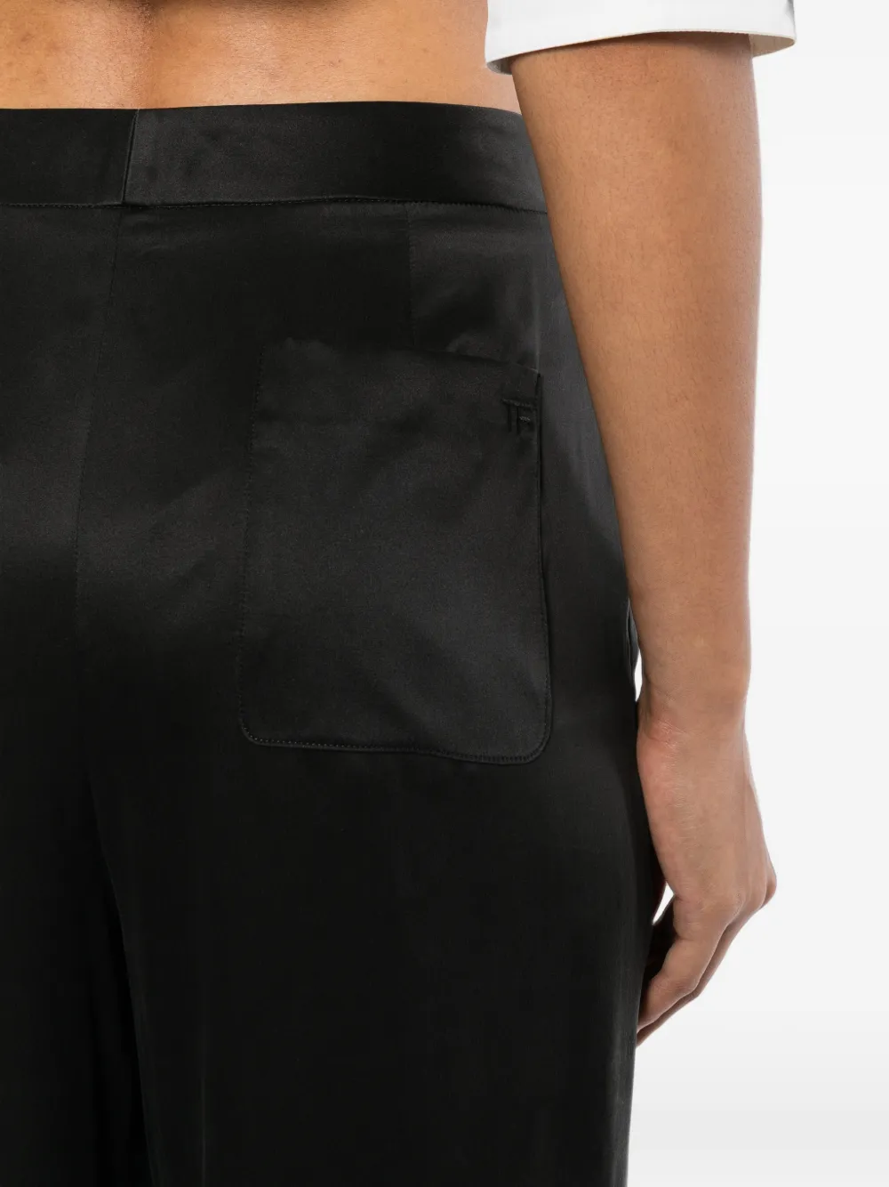 TOM FORD silk pleated trousers Zwart