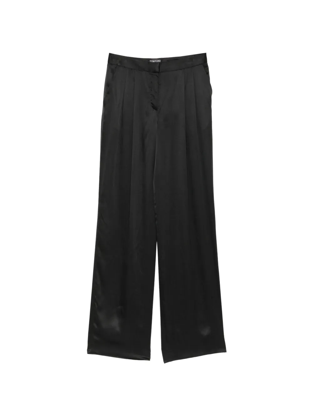 TOM FORD silk pleated trousers Zwart
