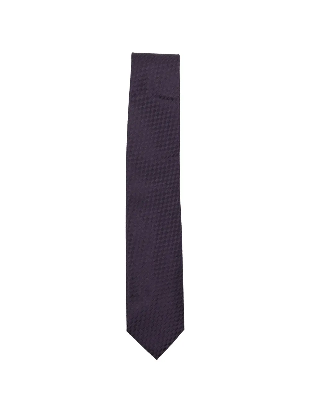 TOM FORD Satinkrawatte mit Netzmuster - Violett