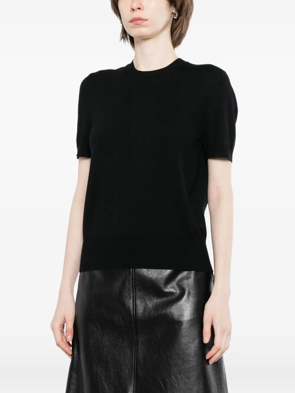 Tom Ford Wool Crew-neck T-shirt In Pattern