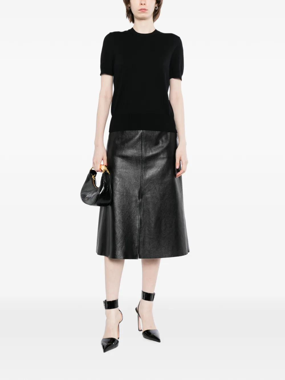 Tom Ford Wool Crew-neck T-shirt In Pattern