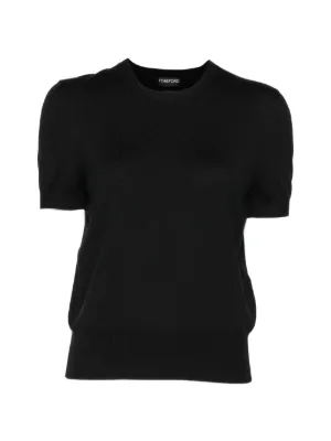 CHANEL Pre-Owned 1995 Logo Cropped T-shirt | Black | FARFETCH JO