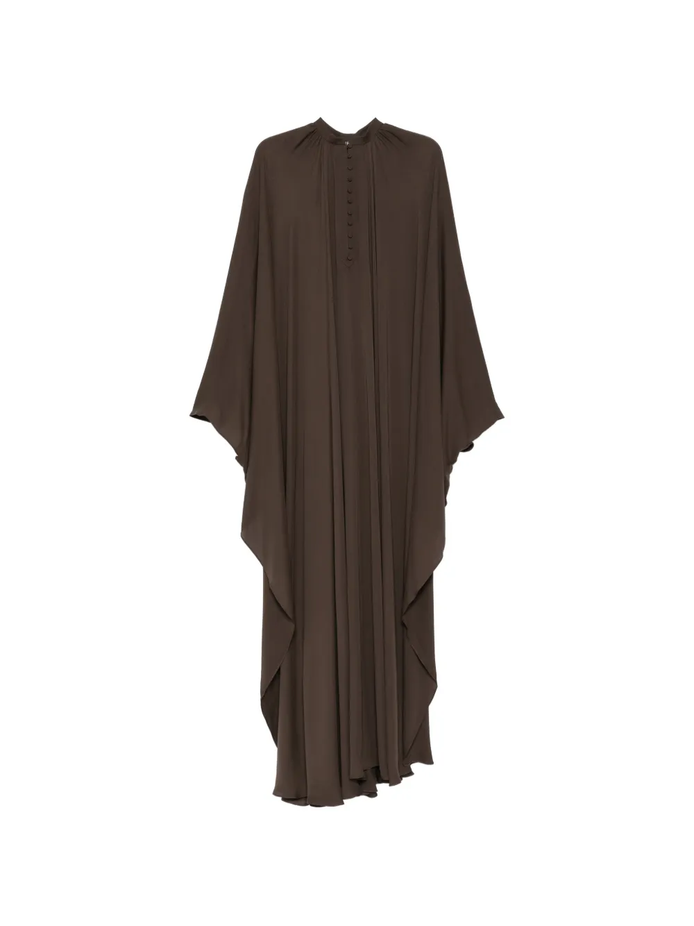 TOM FORD gathered maxi silk dress - Braun