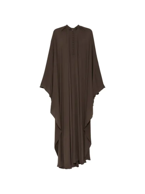 TOM FORD gathered maxi silk dress