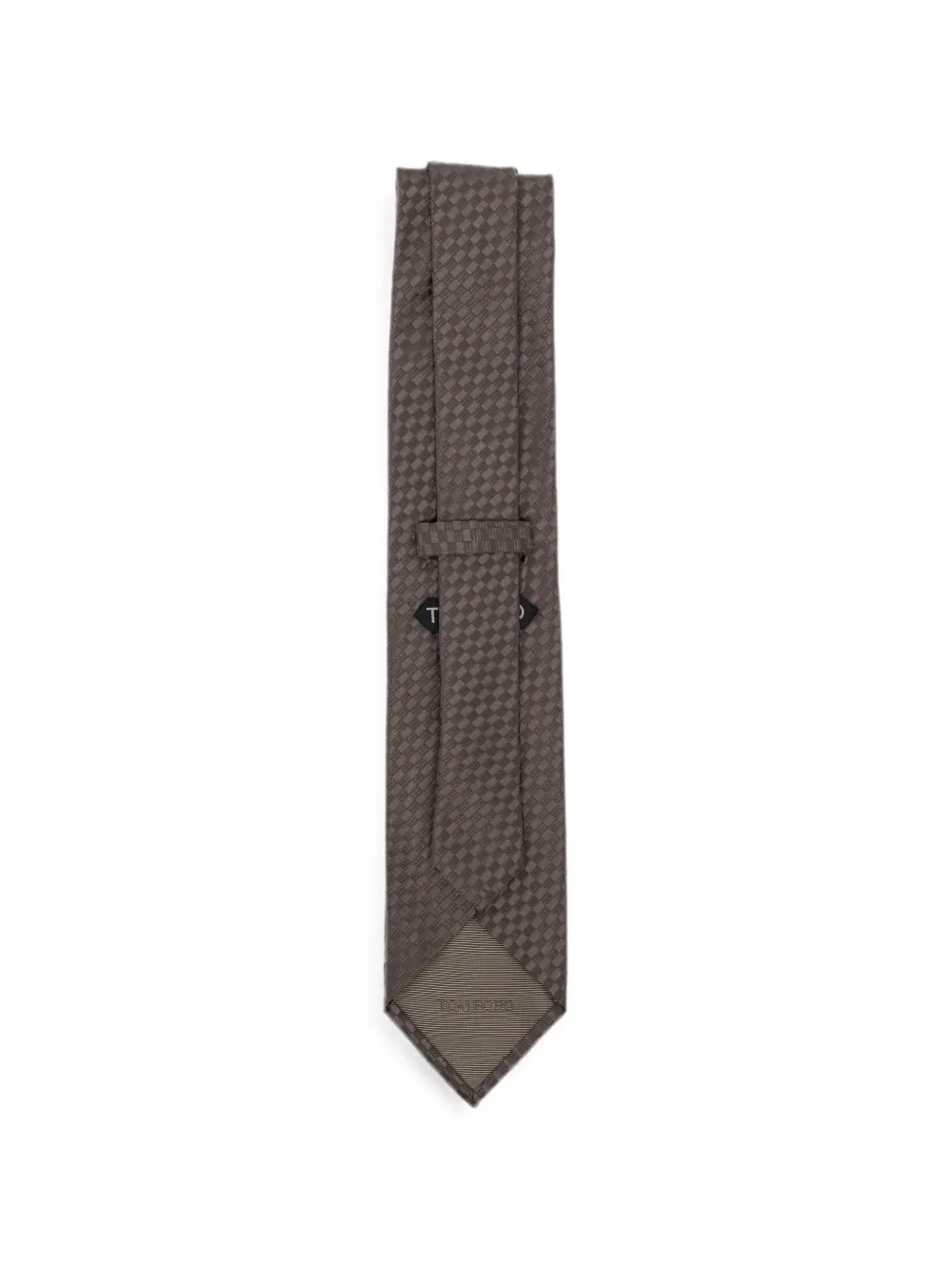 Tom Ford Slim Textured Pattern Mens Silk Tie In Brown