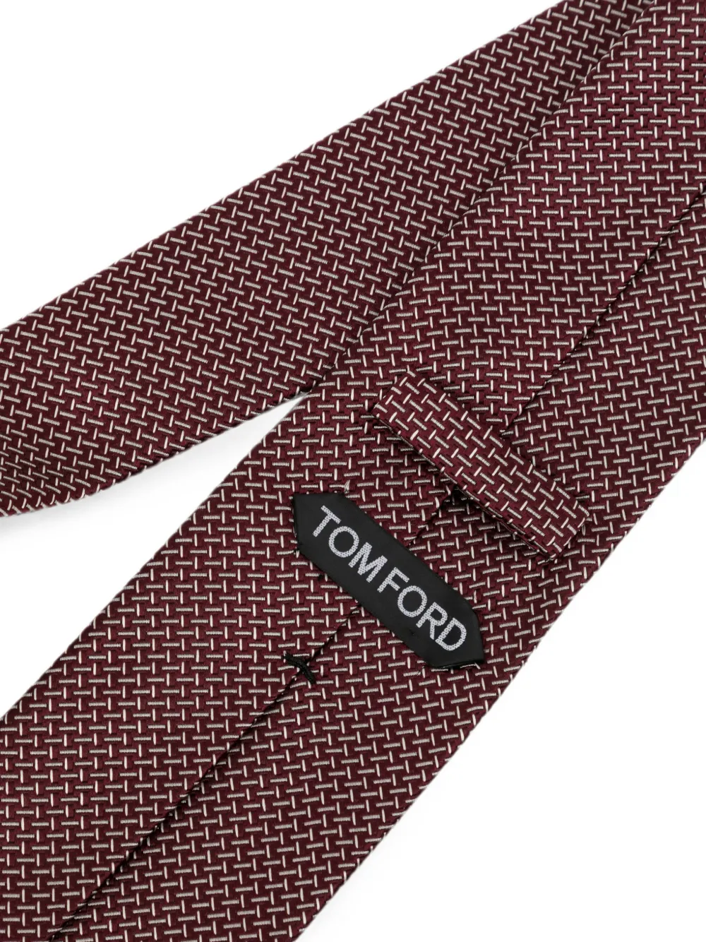 TOM FORD Stropdas met geometrisch patroon Rood