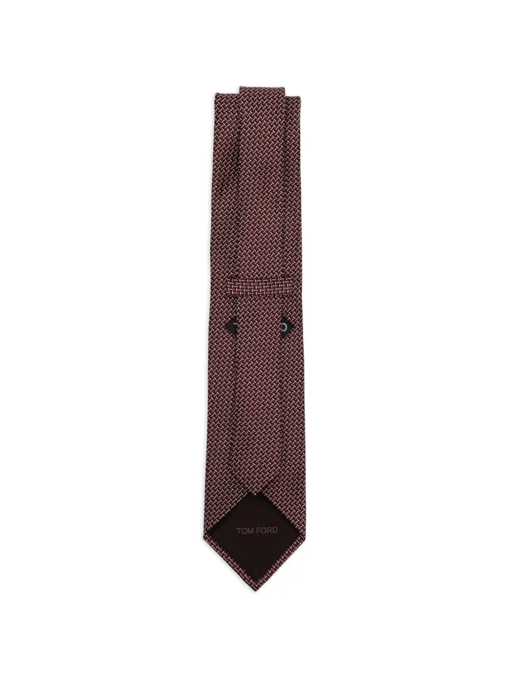 TOM FORD Stropdas met geometrisch patroon Rood