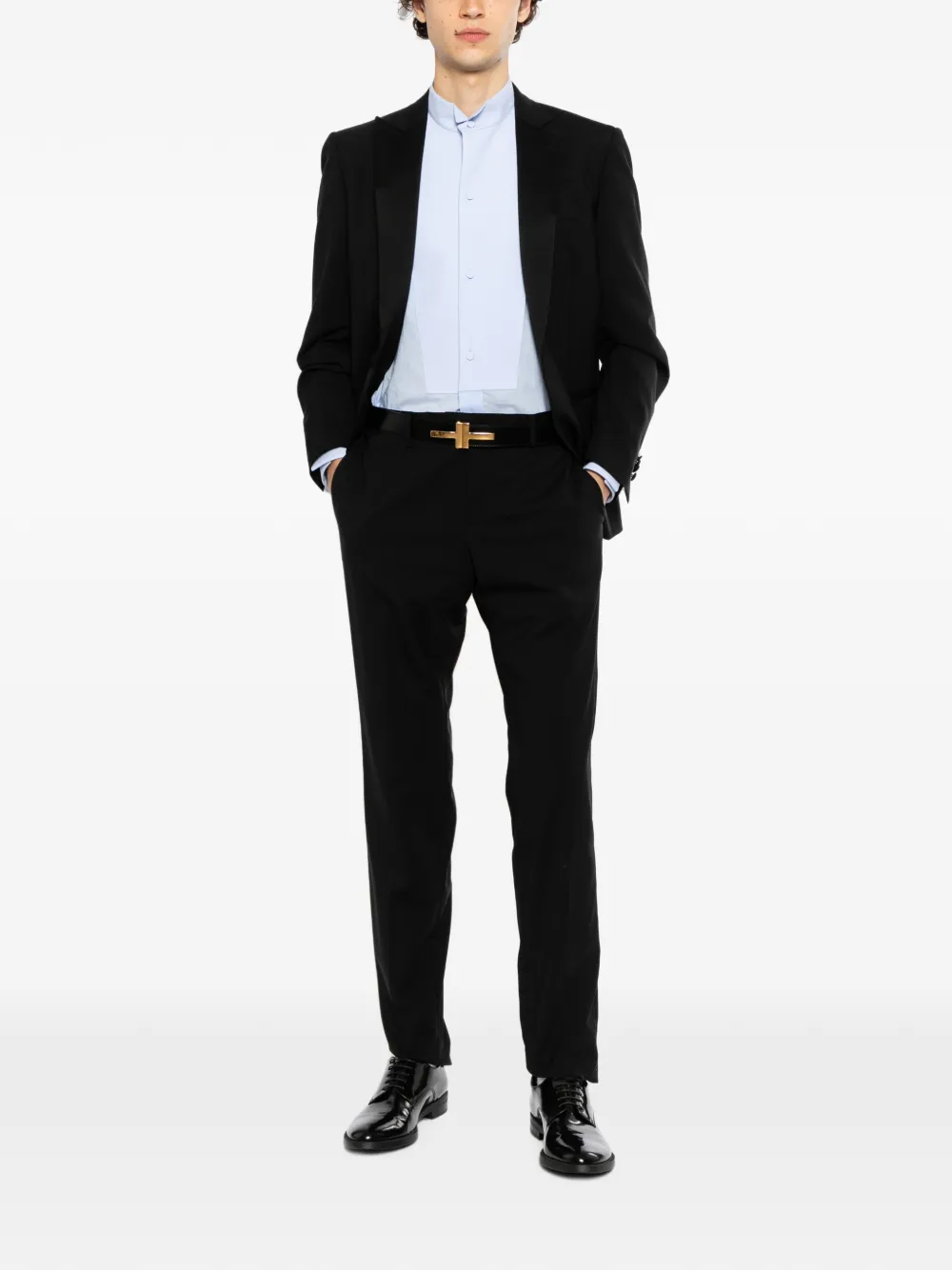 TOM FORD Overhemd met verwassen effect Blauw