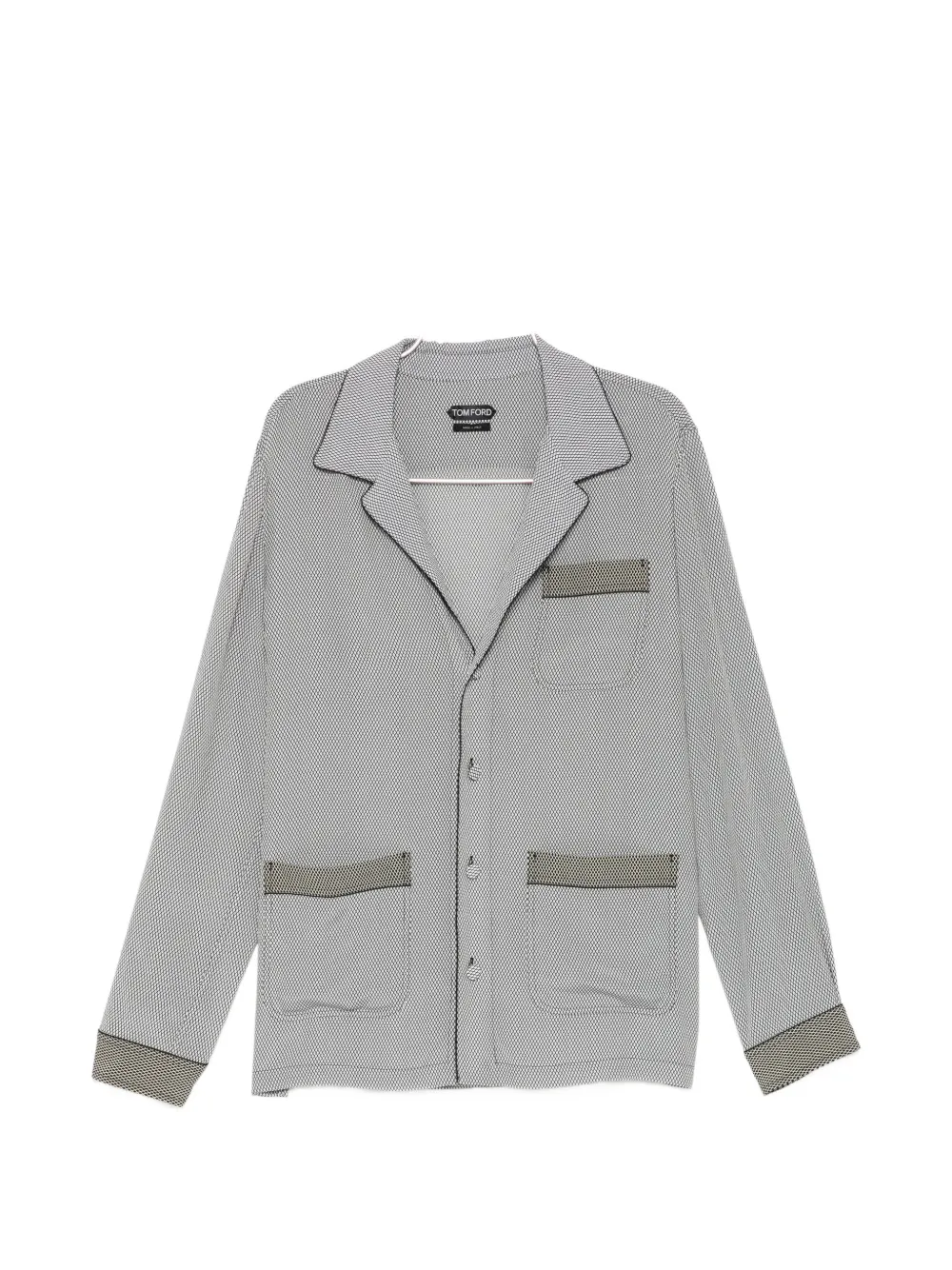TOM FORD printed Crepe De Chine pyjama shirt - Nude
