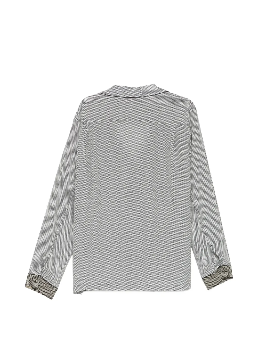 TOM FORD Crêpe de chine pyjamashirt met print Beige