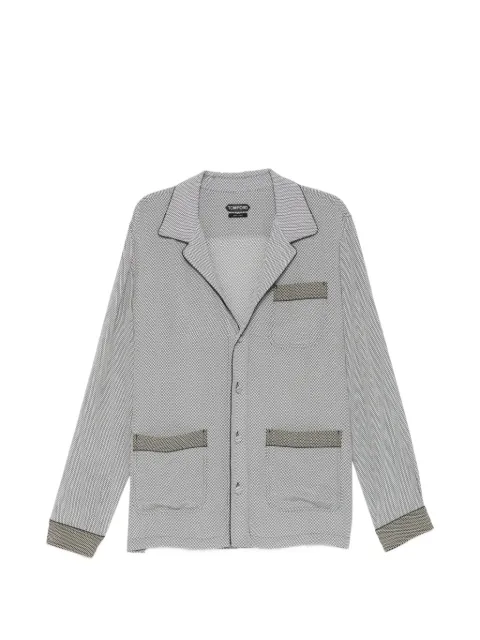 TOM FORD camisa de pijama estampada de crepé de China