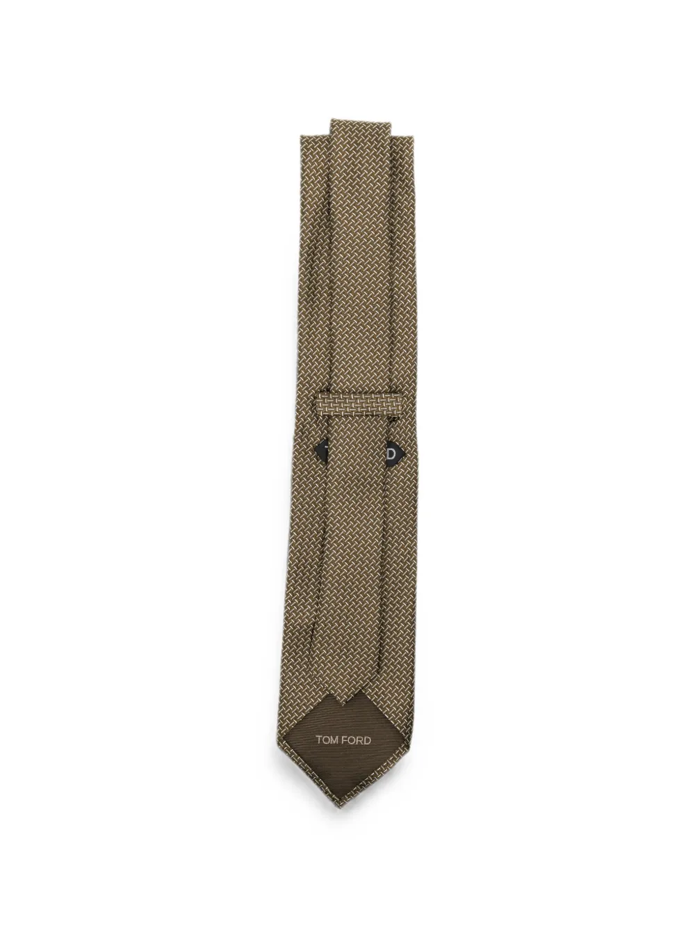 TOM FORD Stropdas met geometrisch patroon Bruin