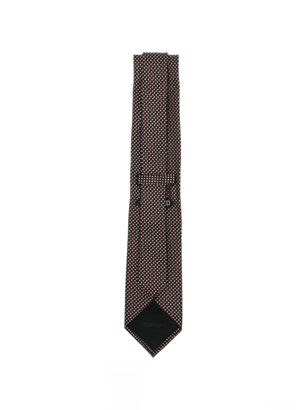 TOM FORD Stropdas met geometrisch patroon Zwart