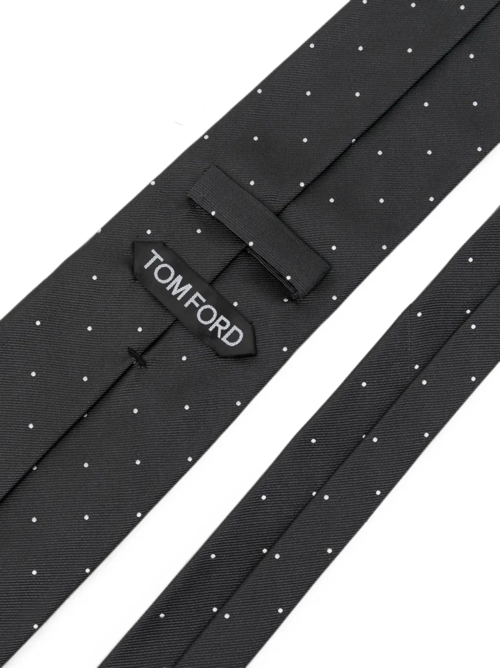 TOM FORD Stropdas met stippen Zwart