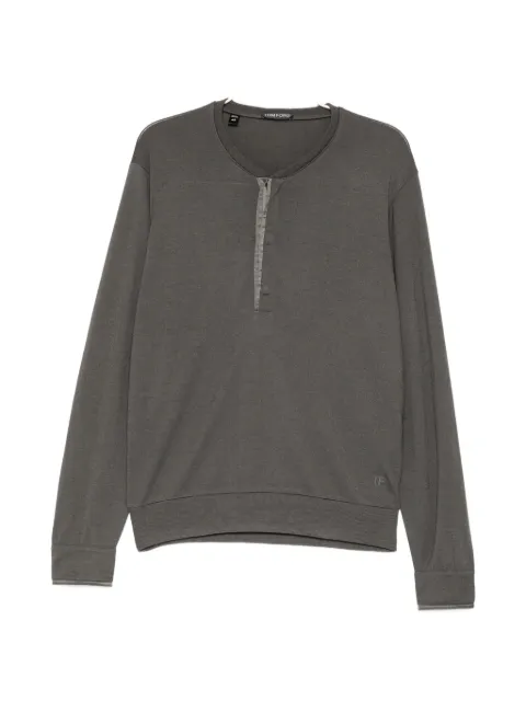 TOM FORD button-placket logo-embroidered sweater