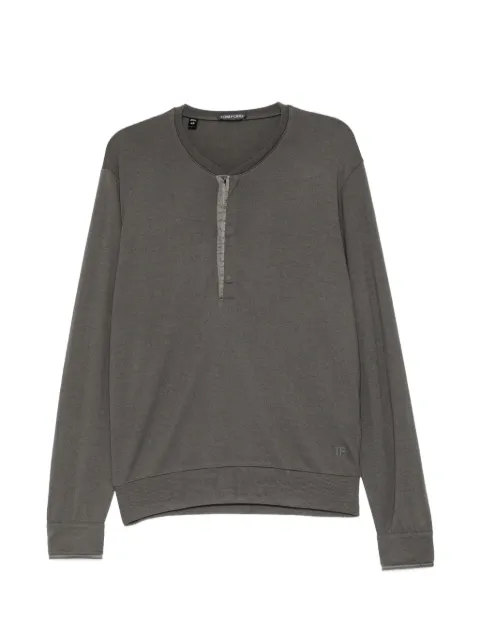 TOM FORD button-placket logo-embroidered sweater