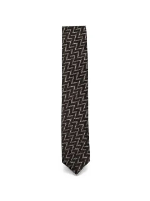 TOM FORD herringbone-pattern silk tie