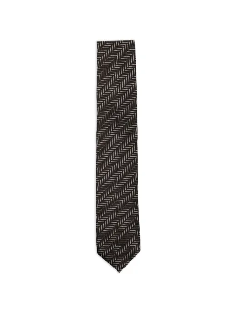TOM FORD herringbone-pattern silk tie
