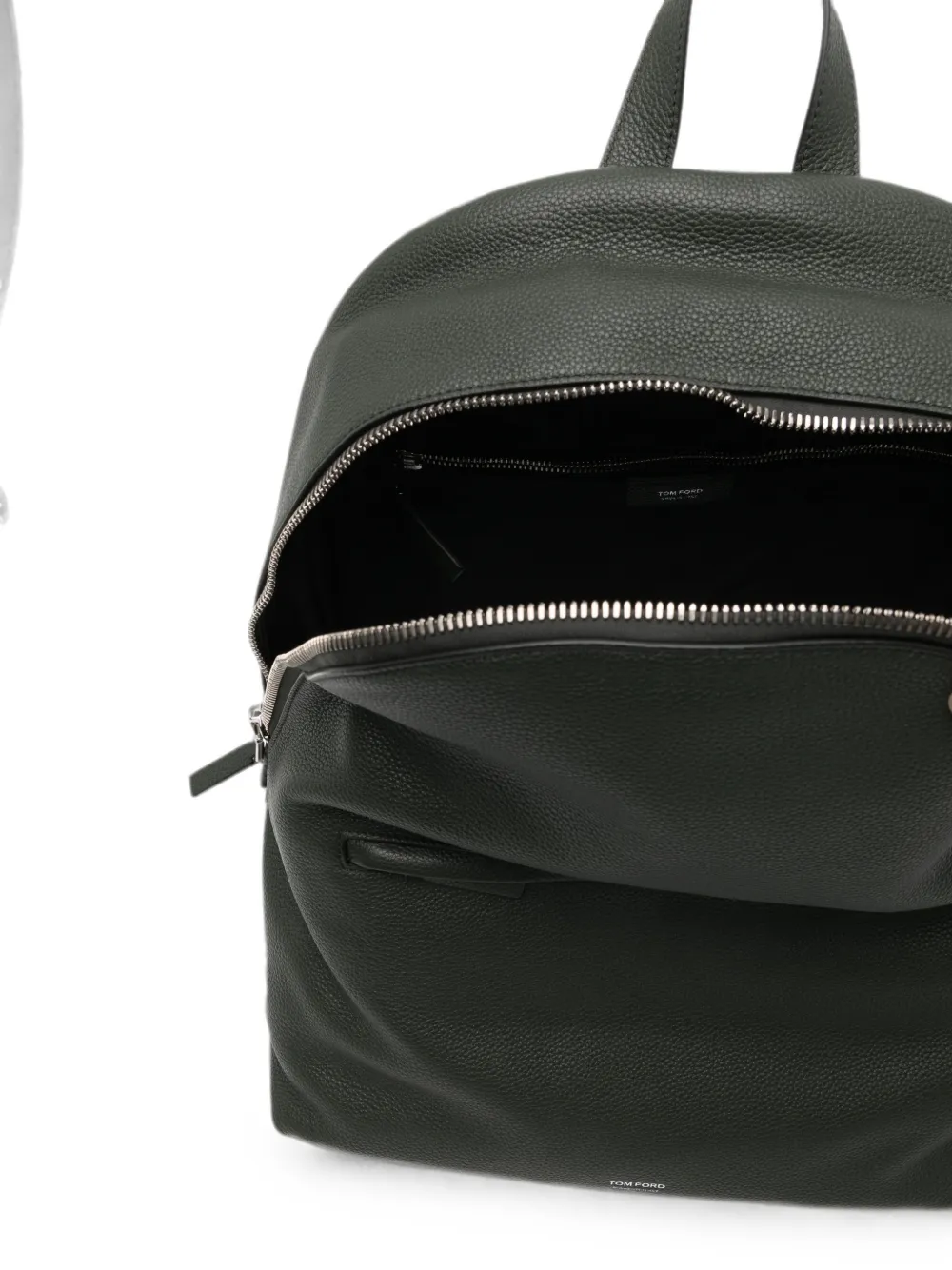 Tom Ford Leather Backpack In Green