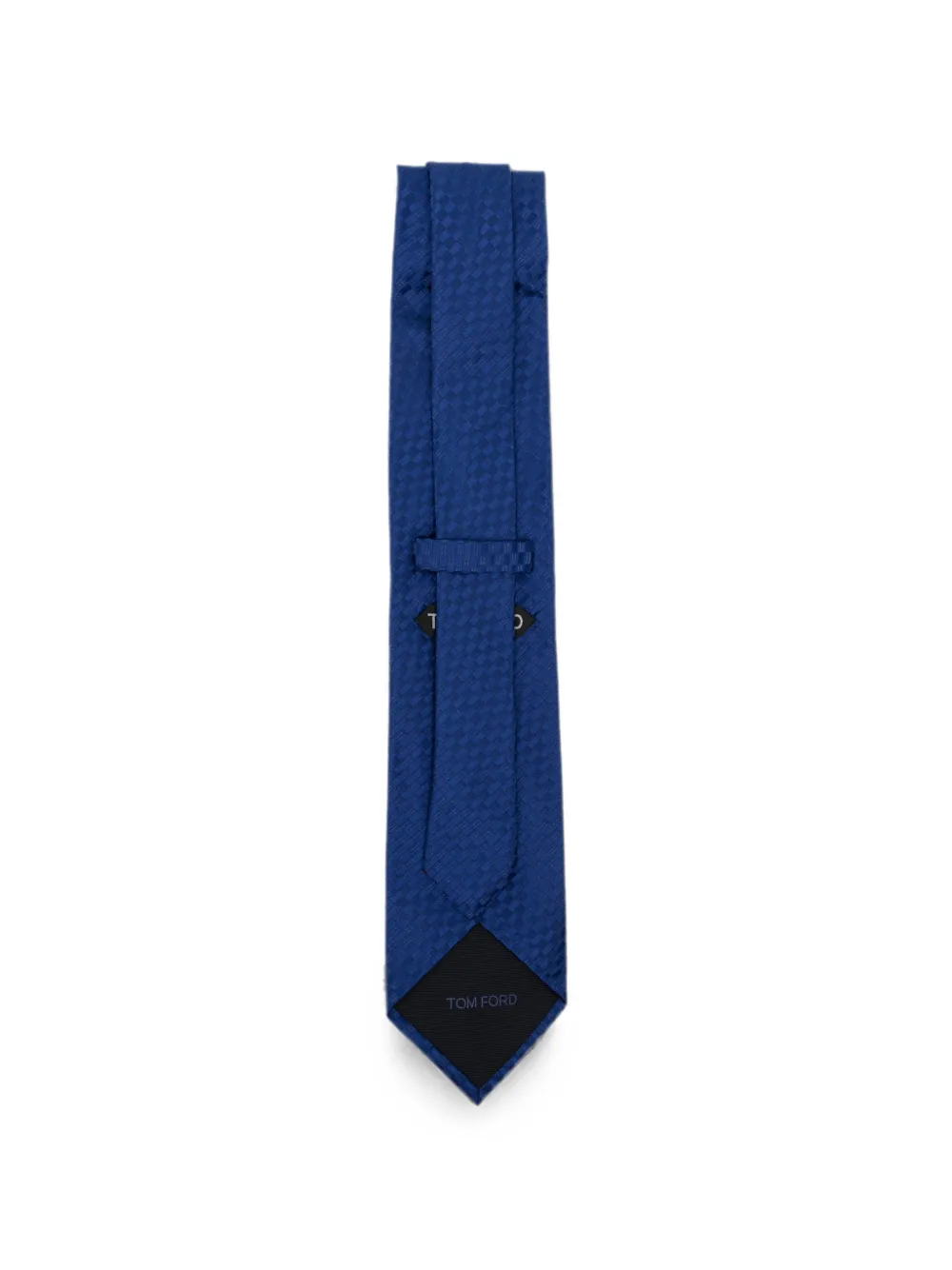 TOM FORD Satijnen stropdas met netpatroon Blauw