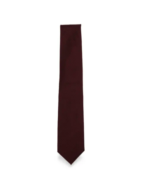 TOM FORD houndstooth-pattern silk tie