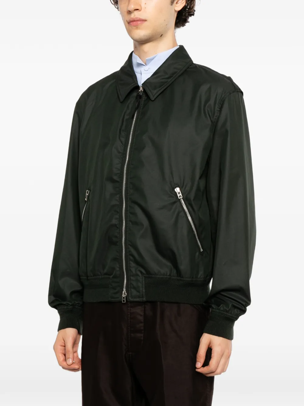 TOM FORD Jack met fijne twill kraag Groen