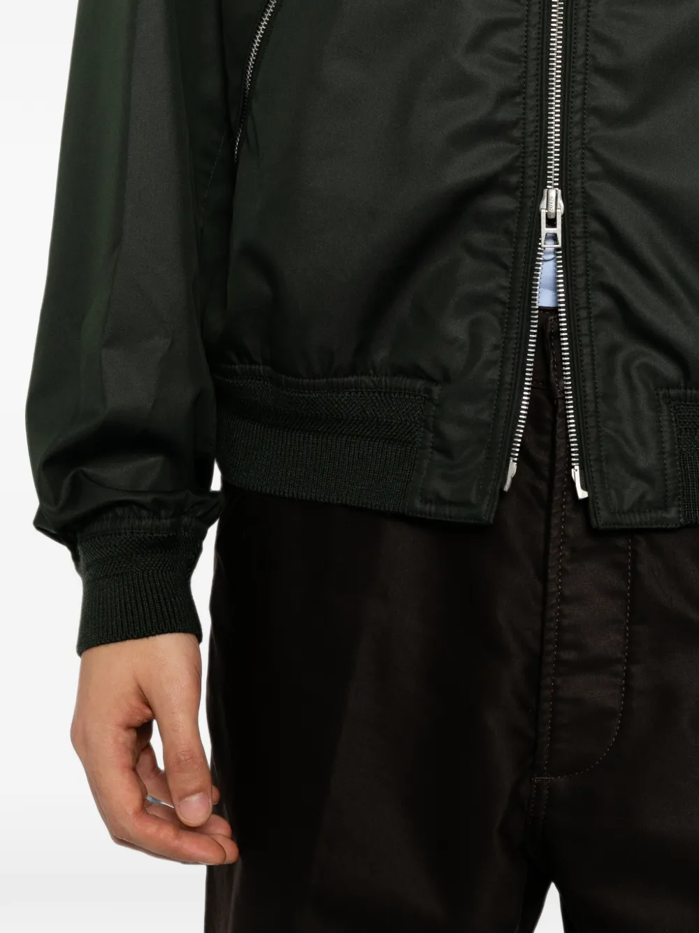 TOM FORD Jack met fijne twill kraag Groen