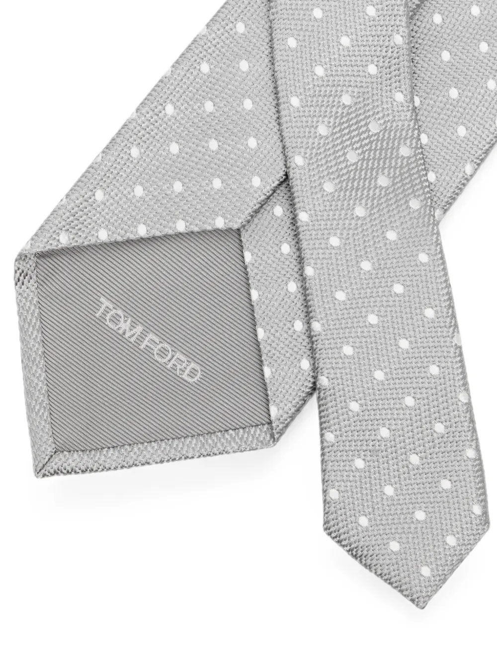 TOM FORD Stropdas met stippen Grijs